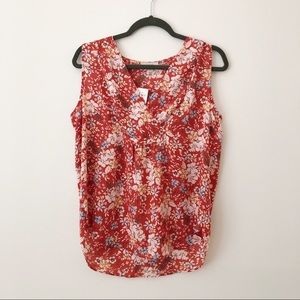 Loft Outlet Floral Print Sleeveless Top Size S